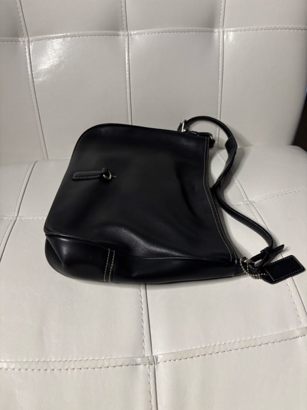 Coach Black Leather Hobo Shoulder Bag - Picture 8 of 9